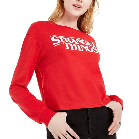 Stranger Things Tops - Stranger Things Long Sleeve Red T-Shirt